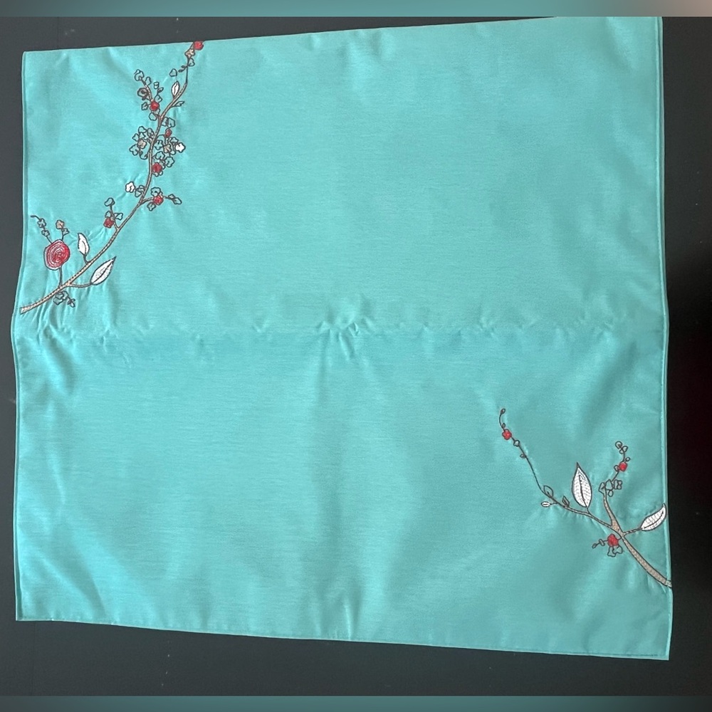 NWT Lenox Chirp Turquoise Table Runner, 19x70 - Picture 12 of 13